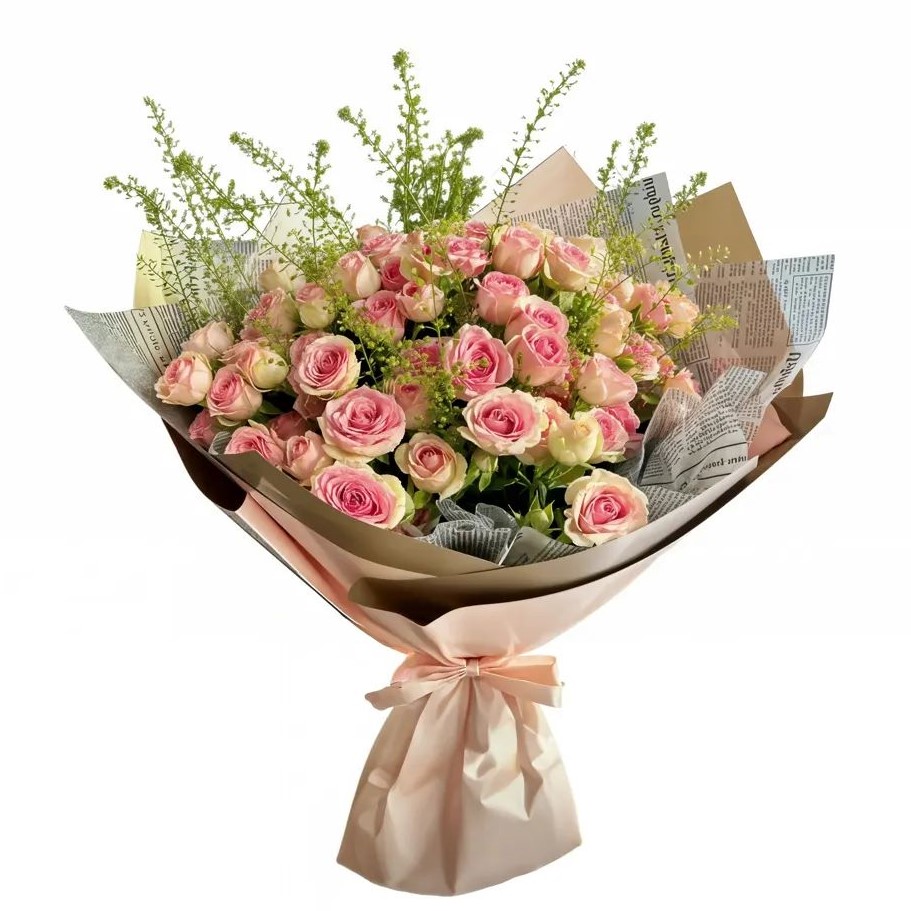 Букет роз Ванильный Рассвет